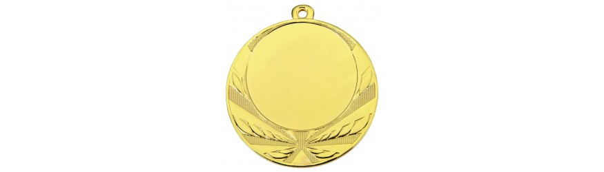70MM WING CUSTOM DOMED CENTRE MEDAL - GOLD, SILVER OR BRONZE